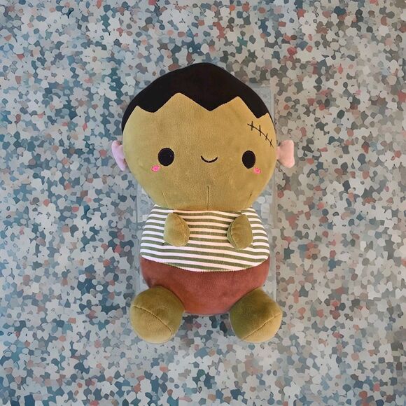 Smoochy Pals Plush Baby Frankenstein 13" Long Plush Huggable Green Halloween Toy - Picture 6 of 9